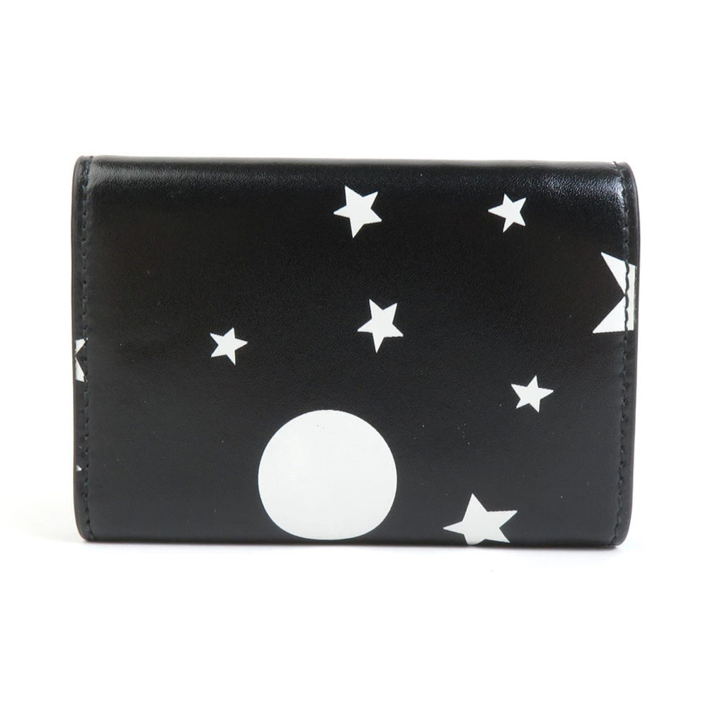 Balenciaga White Black Leather fold Wallet Tri White Black